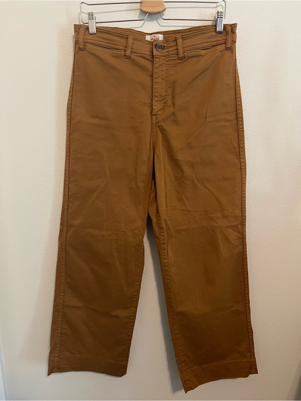 Marine Layer Bridget Wide Leg Crop Pants Brown Size 8